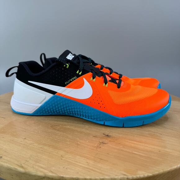Nike Metcon 1 OG Men's‎ Size 10 Shoes Total Orange Blue Lagoon FQ1854-800